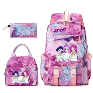 New Backpack solid color women's backpack&lunch bag witch group star printzipper closure Trendy backpack fashionableand versatile casual trend suitable forstudents going to school, campus, travelingwomen's backpack 3-piece