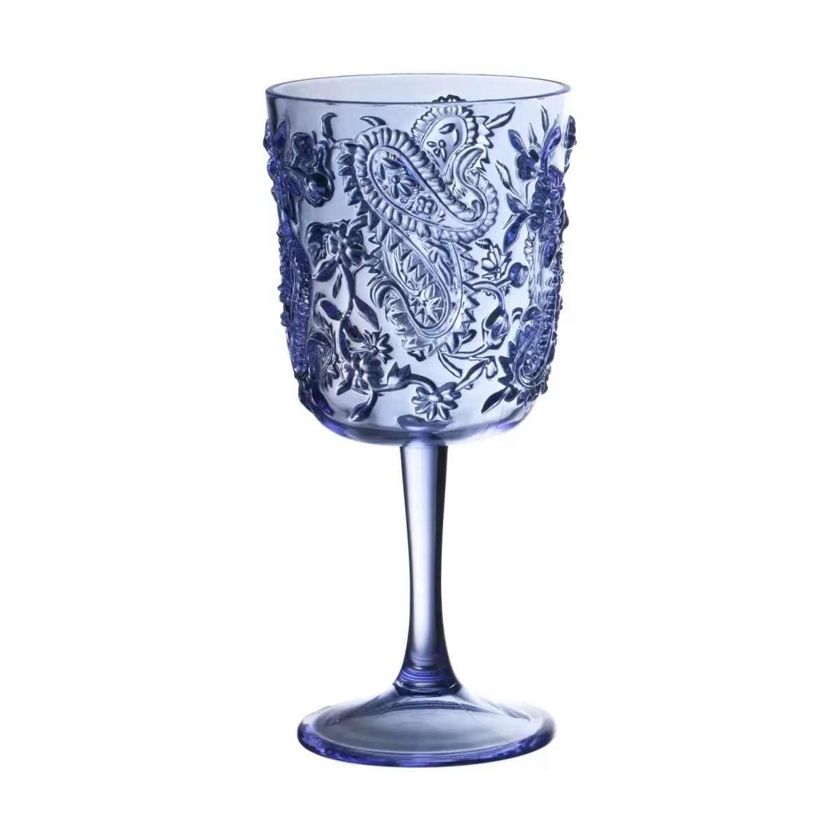 LEADINGWARE GROUP AS-1013PL Paisley Goblet Wine Glass 13 oz. Purple Set of 4 pcs.