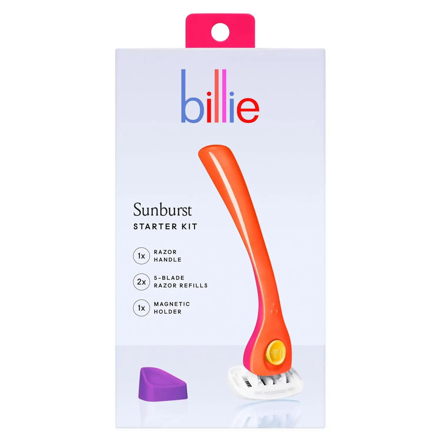 Billie Razors for Women Shave Kit \u2013 Women\u2019s Razor + 2 x 5-Blade Razor Refills + Magnetic Holder \u2013 Sunburst