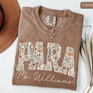 Custom Floral Paraprofessional Shirt, Comfort Colors Para Professional Shirt, Para professional Shirt, Teacher Aide Shirt, Para Team Gift - TrendWear USA