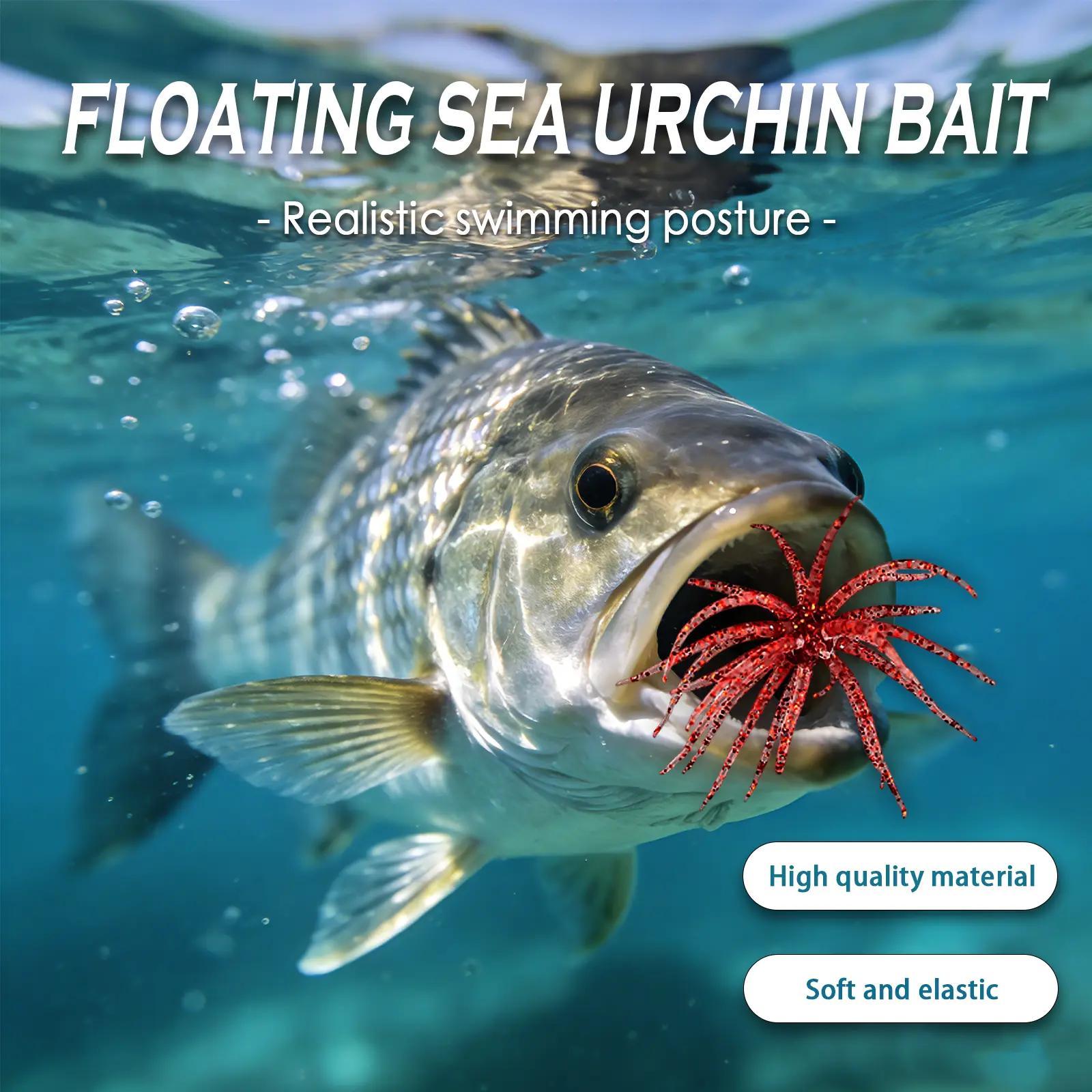 2/4/6Pcs Sea Urchin Bait Soft Artificial Fishing Lures Set Plastic Realistic Dice Lure for Bass Mandarin Snakehead Catfish Pike Trout