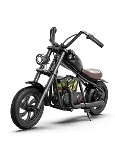 Hyper GoGo Kids Electric Dirt Motorcycle, Electric Kids Bike w/ Ambient Light, Music Player, Simulated Fog Emission, Up to 10MPH & 60 Mins Continuous Ride