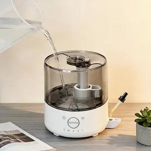 3L Humidifier cold air diffuser for Large Rooms,Ultrasonic,Top Fill Humidifier for Bedroom,smart homes cent,aroma 360 mini diffuser,Low noise  Allergy Relief, 12 Hour Runtime + Nightlight, Auto Shut-Off, Quiet, Carry Handle,aromatherapy essential oil