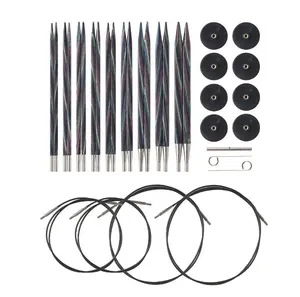 Knitting & Craft Accessories – Square Interchangeable Needle Tips and Cable Set – Foursquare Majestic Options