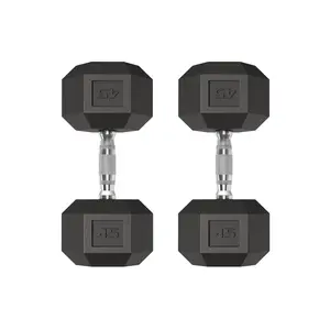 GAOMON Durable Hex Dumbbells Pair – 45 LB Set, Rubber & PVC Coated Cast Iron Weights, Non-Slip Textured Steel Handles, Anti-Roll Free Weights Ideal for Home Gym Daily Fitness & Strength Training - SummerVibes, Comfortable Grip Dumbbells, Hex Dumbbell Dumb