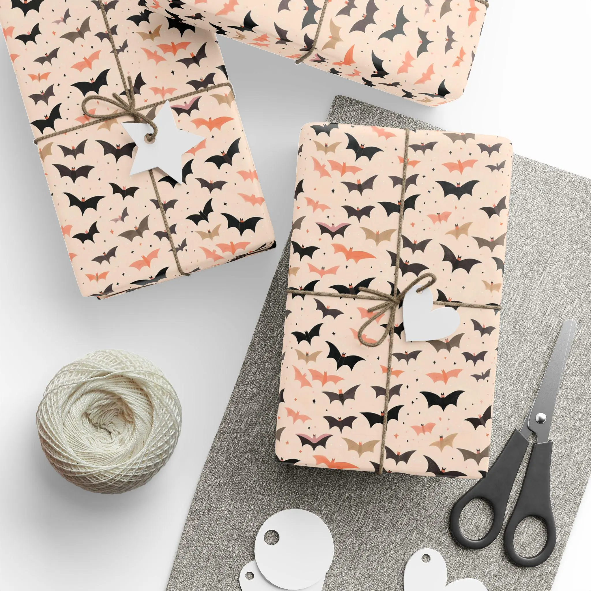 Whimsical Bat Halloween Gift Wrap, Wrapping Paper
