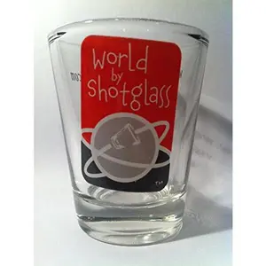 World By Shotglass Logo Shield Shot Glass