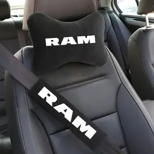 Car Seat Belt Protect Shoulder Pads Cervical Spine Headrest Neck Pillow For Dodge SRT Ram Journey Charger Challenger Caliber Durang Auto Accessories