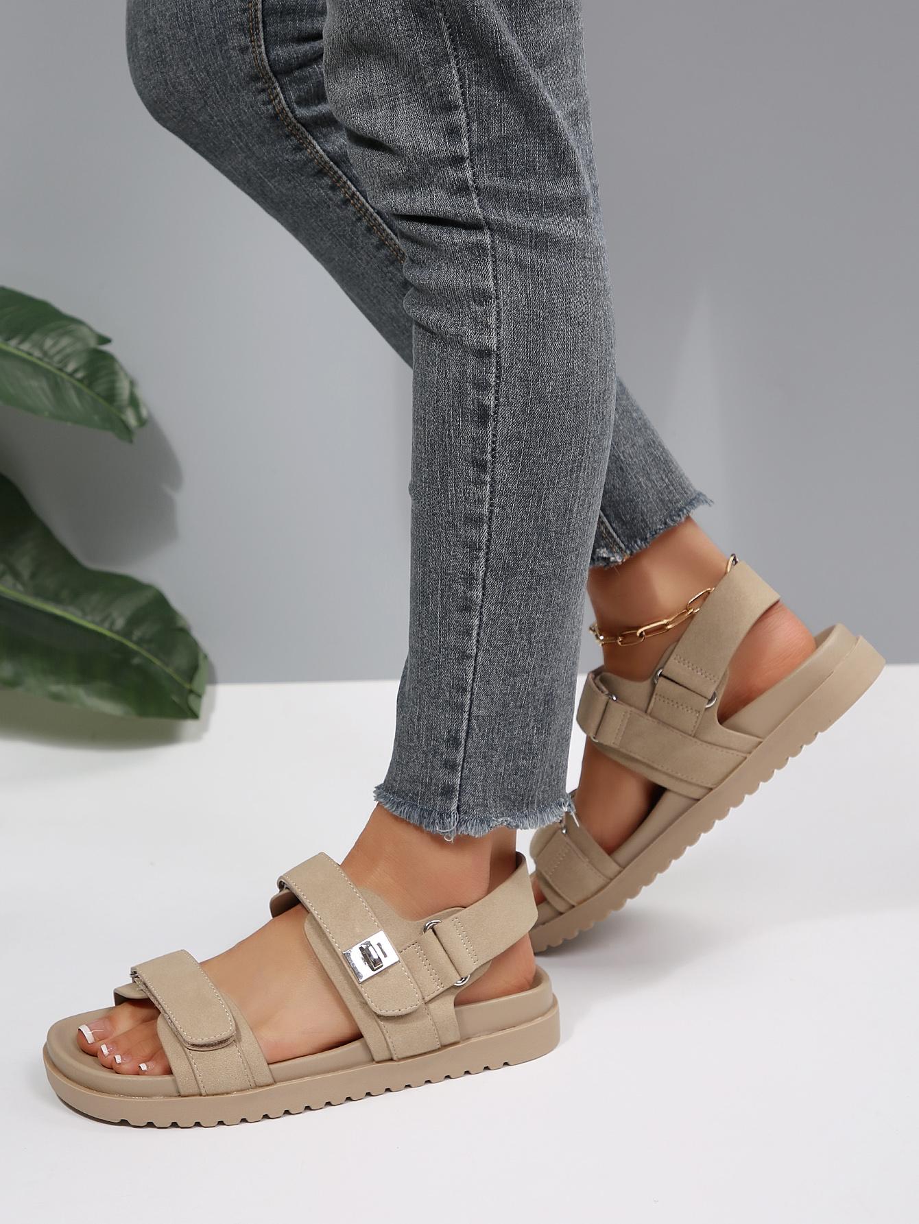 Women's Buckle-Fastened Sandals Perfect Gift  Girl Summer Walking Shoes