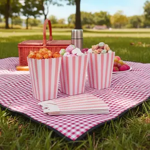48Pack Pink/White Striped Popcorn Boxes - Carnival Parties Mini Paper Popcorn and Candy Containers, Party Supplies for Movie Nights (4 x 3 Inch) - Home Improvement.