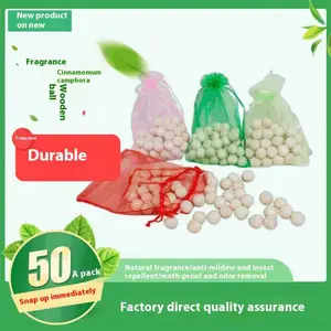 50 pieces solid camphor with a diameter of 1.8cm. Camphor wood balls are insect moth mold proof  moisture-proof  and odorless