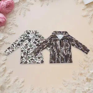 Baby Boy Southern Camo Zipper Pullovers Top Kids Sweatshirt Cardigan Shirt boys clothing Casual