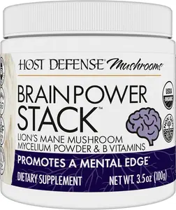 Host Defense Mushrooms Brainpower Stack Powder 3.5 oz (100g)