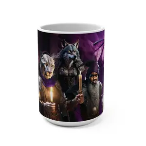 Dragon Head Mystic Study Mug 15oz Ceramic Drinkware - Ideal for Study, Relaxation and TTRP Gameplay