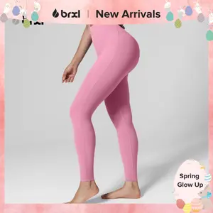 BRXL [Discount for live】Women's High-Waisted No Front Seam 25" Yoga Pants Buttery Soft Seamless Leggings with Pockets & UPF 50+ Fall Outfits Flared Leggings-brxl-3