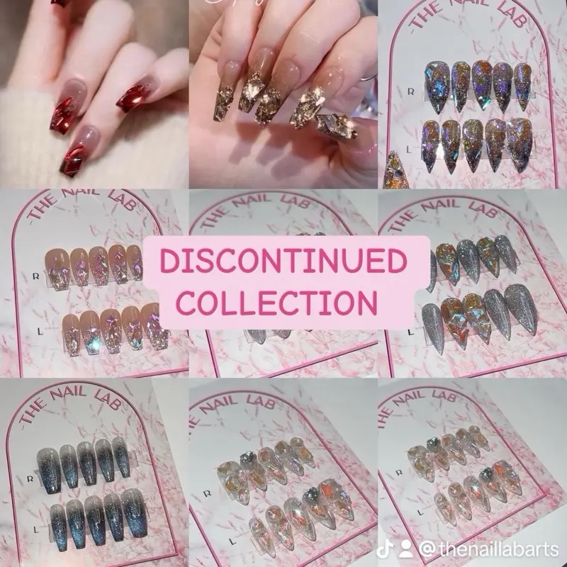 Bling bling Press on nails The Nail Lab | Long nails | Glitter nails | ombré nails | Stiletto nails | Cool nails | High quality | 10pcs | Rhinestones | Glossy | 3D Arcylic | coffin nails | Shiny \ Nail Art