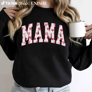 Valentine Mom Gift Sweatshirt – Long Sleeve Mama Crewneck