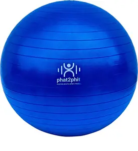 Phat2Phit Pilates Ball - Gym-Grade Exercise, Yoga, and Birthing Ball for Pregnancy - 26 inch