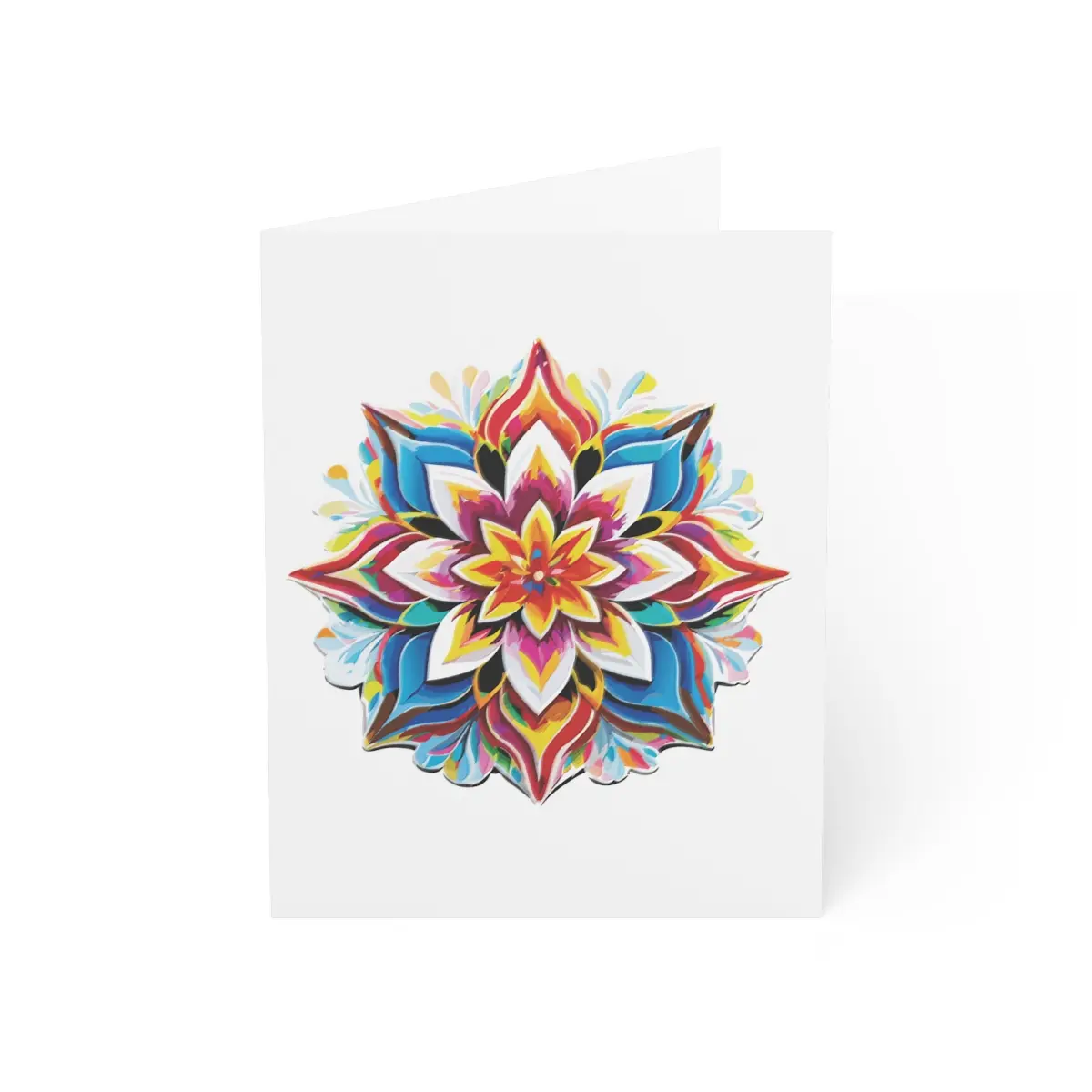 Beautiful Abstract Blooming Flower Graphic Greeting Cards (1, 10, 30, and 50pcs)