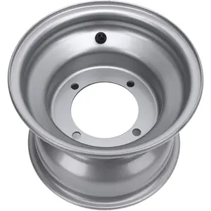 8 Inch ATV Wheel Rim, 4 Lug Design Aluminum Alloy Off Road Wheel for Go Karts, Black 78mm Hole Distance ATV Parts