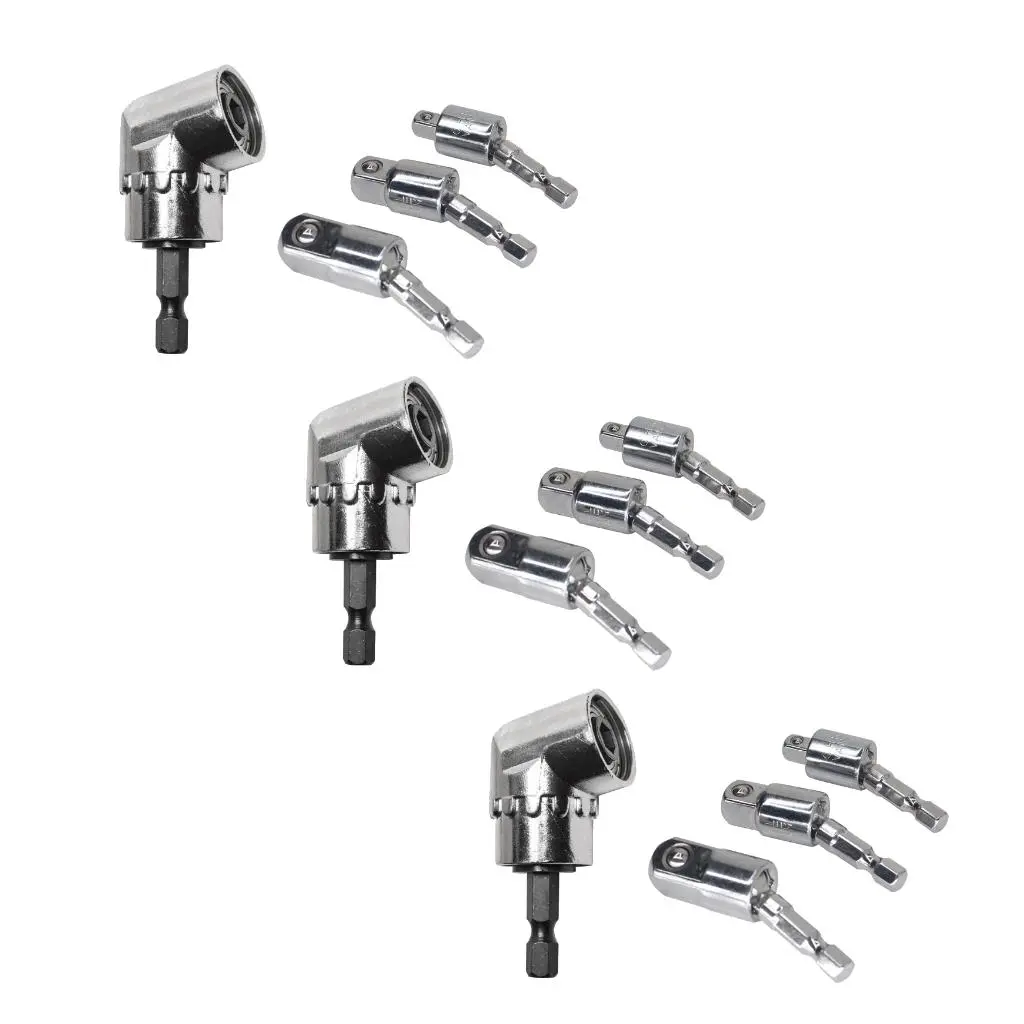 105° Angle Drill Adapter Set for Electric Drill, Long Extension Connector for Tight Spaces, Precision Engineered Corner Adapter