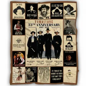 Thick Cozy Fleece Blanket Tombstone 30th Anniversary Sherpa Blanket Gift For Fan