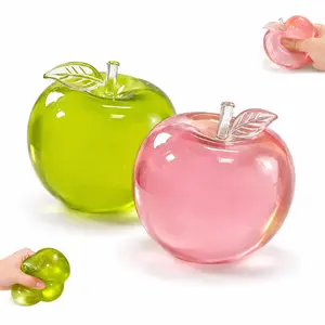 Apple Squishy Toy, Super Slow Rising Soft Squeeze Stress Relief Fidget for Kids & Adults, Mochi Sensory Anxiety Relief Toy for Desk, Classroom, Travel & Birthday Party Favors