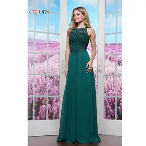 Colors Dress -3440 Lace Applique Bodice A-Line Dress