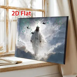 2D Flat, 2D Flat, Framed Canvas Prints And Posters Featuring 2D Flat Designs for Easter And Christmas, Showcasing a Noble Figure Traversing Stormy Clouds, Perfect for Valentine'S Day And Enhancing The Decor of Living Rooms And Bedrooms	