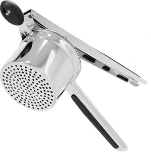 Potato Ricer Stainless Steel with Fixed Ricer Disc - Smooth, Fluffy, Creamy Mashed Potatoes Fruit Kitchen Silicone Utensils potato ricer Basket Holes