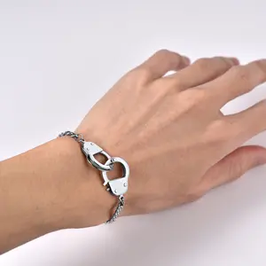 FaithHeart Trendy Handcuffs Design Bracelet For Men Women Teens