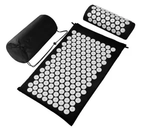 Acupressure Mat Set Suitable for Men and Women, Carry a Handbag, Black White