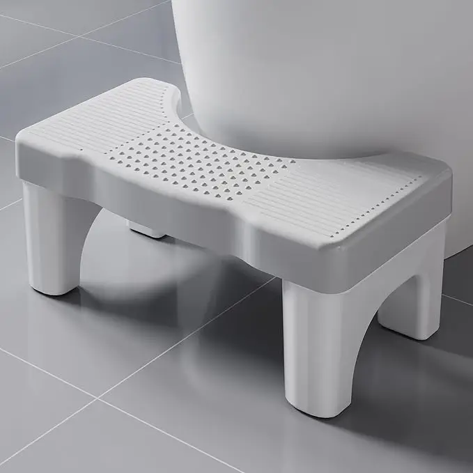 Toilet Stool Poop Stool for Squatting Posture, Portable Plastic Potty Stool for Adults & Kids, Non-Slip Bathroom Step with Patented Design, Ergonomic Toilet Stool Squat Adult