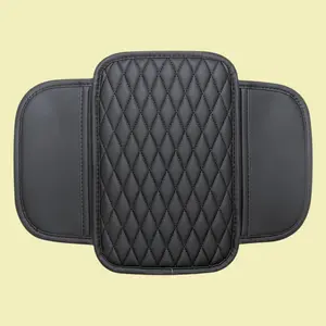 Ouzorp Car Center Console Cover, Upgraded Microfiber Leather with 2 Storage Bags, Universal Fit for Most Vehicles, Soft & Durable Armrest Protector for Enhanced Comfort & Storage