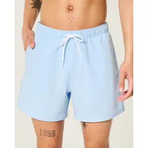 Hollister Mid-Thigh Seersucker Swim Trunks