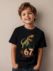 67 T-Rex Six Seven Tyrannosaurus Dinosaur 6 7 Meme 67 Series & Short Sleeve T-Shirt, Casual Wear, Suitable for Birthday Gifts, Daily Wear, Playful ' Clothing, Casual Outfit, Fun Graphic Tee, Dinosaur Print Shirt, Durable Wear, Soft Fabric, Tshirt