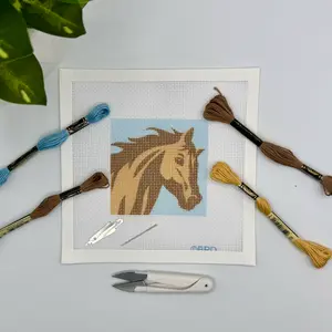 Horse Needlepoint Kit 4x4
