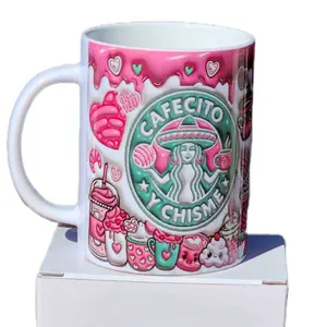 Valentine's Cafecito Y Chisme Mug 15oz Ceramic Aesthetic Coffee Handmade