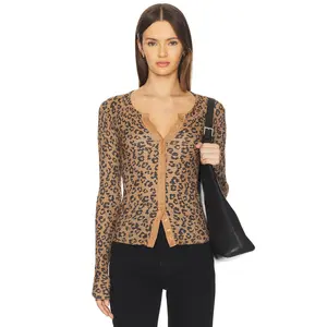 Free People Going Places Printed Cardi in Natural Combo