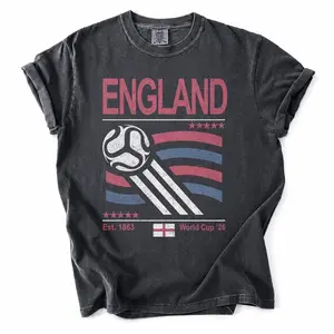 Vintage England Soccer Comfort Colors Shirt, Retro 90s Flag England Team Soccer, Gift For Fans
