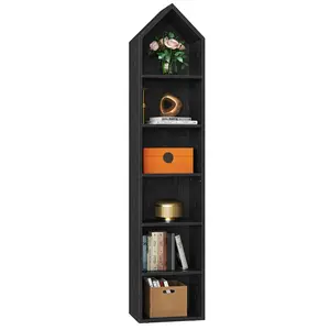 Yitahome 73" Tall Narrow Bookshelf, Modern Open 5 Tier Bookcase, Wooden Shelf Stand for Small Spaces, Display Shelving Storage Rack for Bedroom, Living Room, Home Office