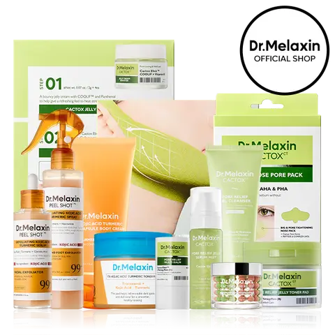 [Dr.Melaxin Live Exclusive Bundle] Oil Control Pore Rescue Set | CACTOX + Kojic Oil Control, Blackhead & Blemish Mark Care Routine | For Blackheads, Clogged Pores & Blemish Marks | Korean Skincare