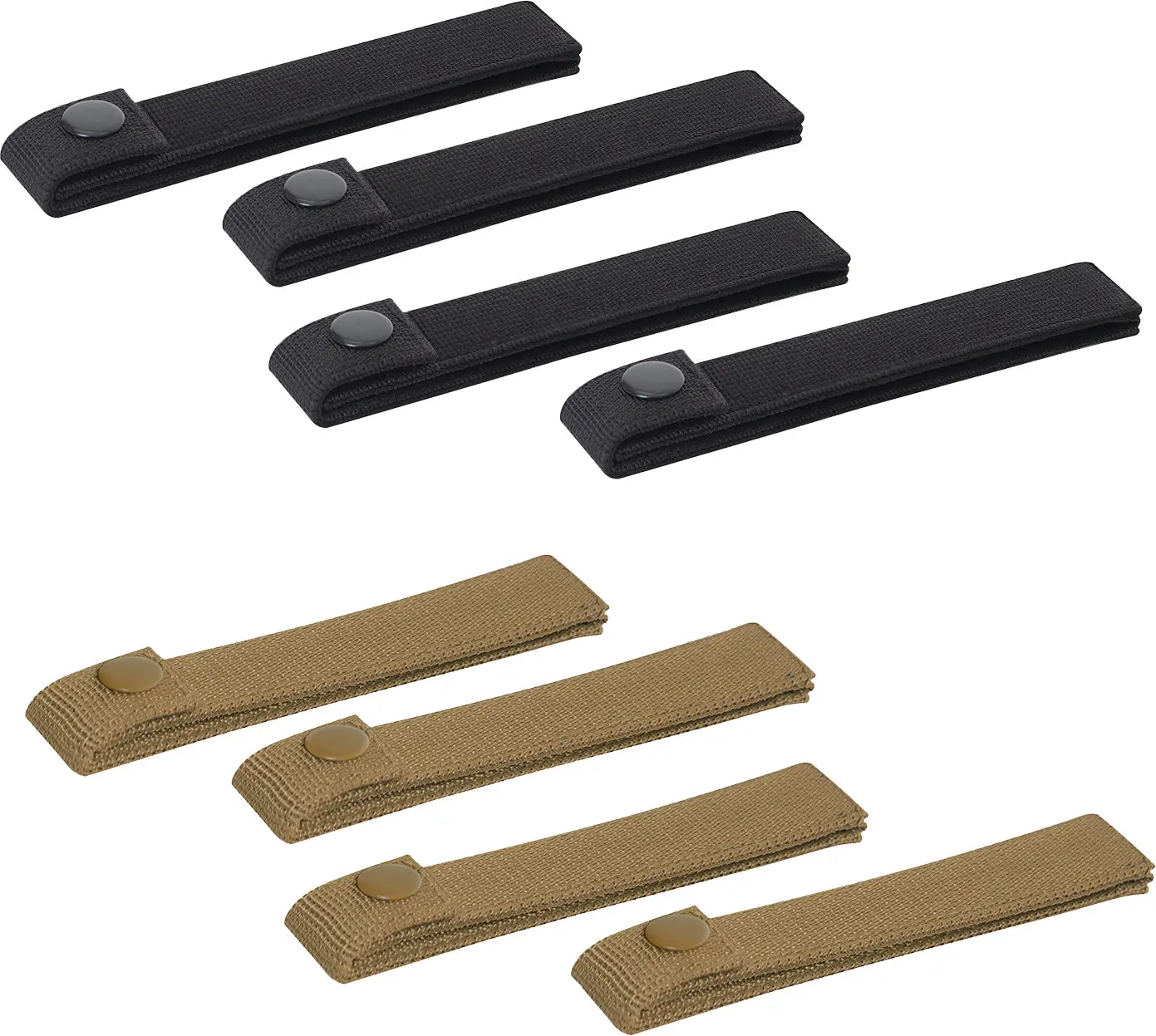 MOLLE Replacement Straps - 4-Pack 6-Inch Versatile Strap Bag Accessories, No-Stitching Snap Closures for Backpacks, Rigs, Field Gear Webbing Attachments Secure Mounting