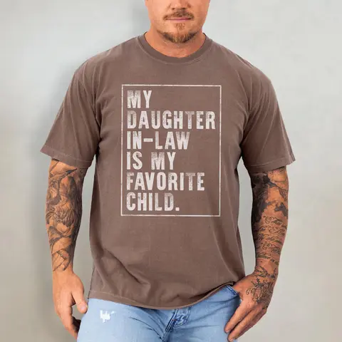 Daughter-in-Law Shirt, Comfort Colors Dad Tee, Funny Father-in-Law Gift, Perfect Father’s Day Present from Daughter-in-Law, Great Wedding or Family Occasion Gift