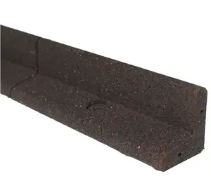 Brown Rubber No Dig Landscape Garden Border Edging (Pack of 6) - 3 x 48