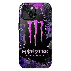 Purple Monster Energy Tough Phone Case Compatible with iPhone X, 11, 12, 13, 14, 15, 16 Pro Max and Samsung Galaxy screen protector cover