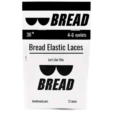 Bread Elastic Shoelaces, Classic Thick No-Tie Stretch Laces for Sneakers, 36 Inch, 1 Pair
