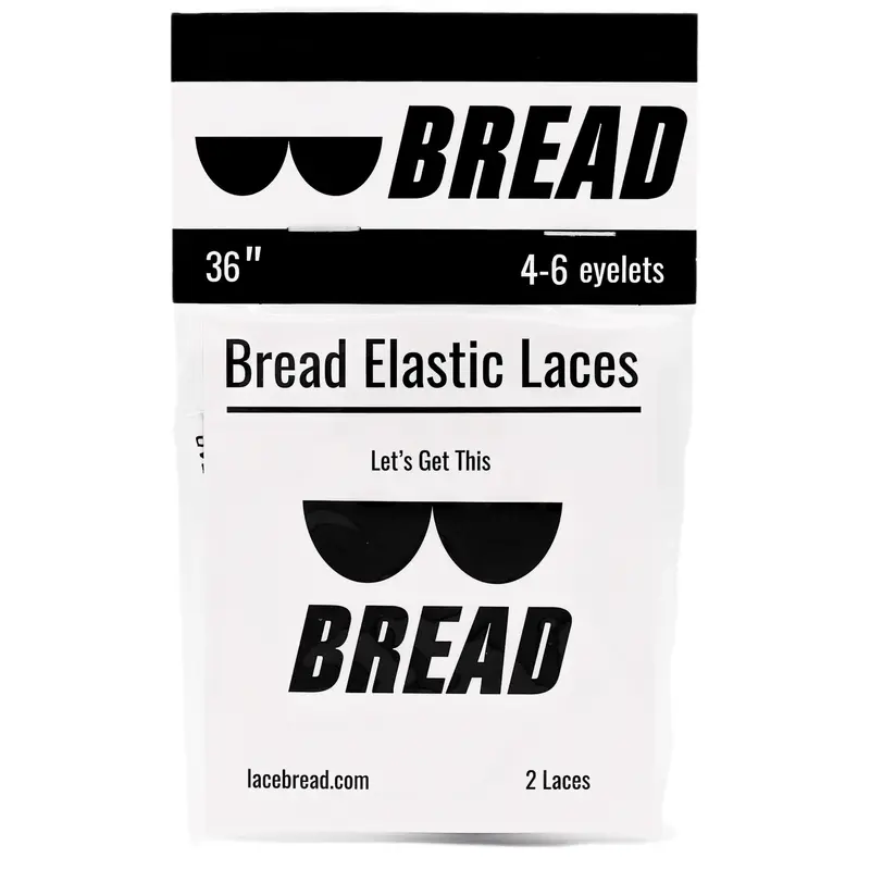 Bread Elastic Shoelaces, Classic Thick No-Tie Stretch Laces for Sneakers, 36 Inch, 1 Pair