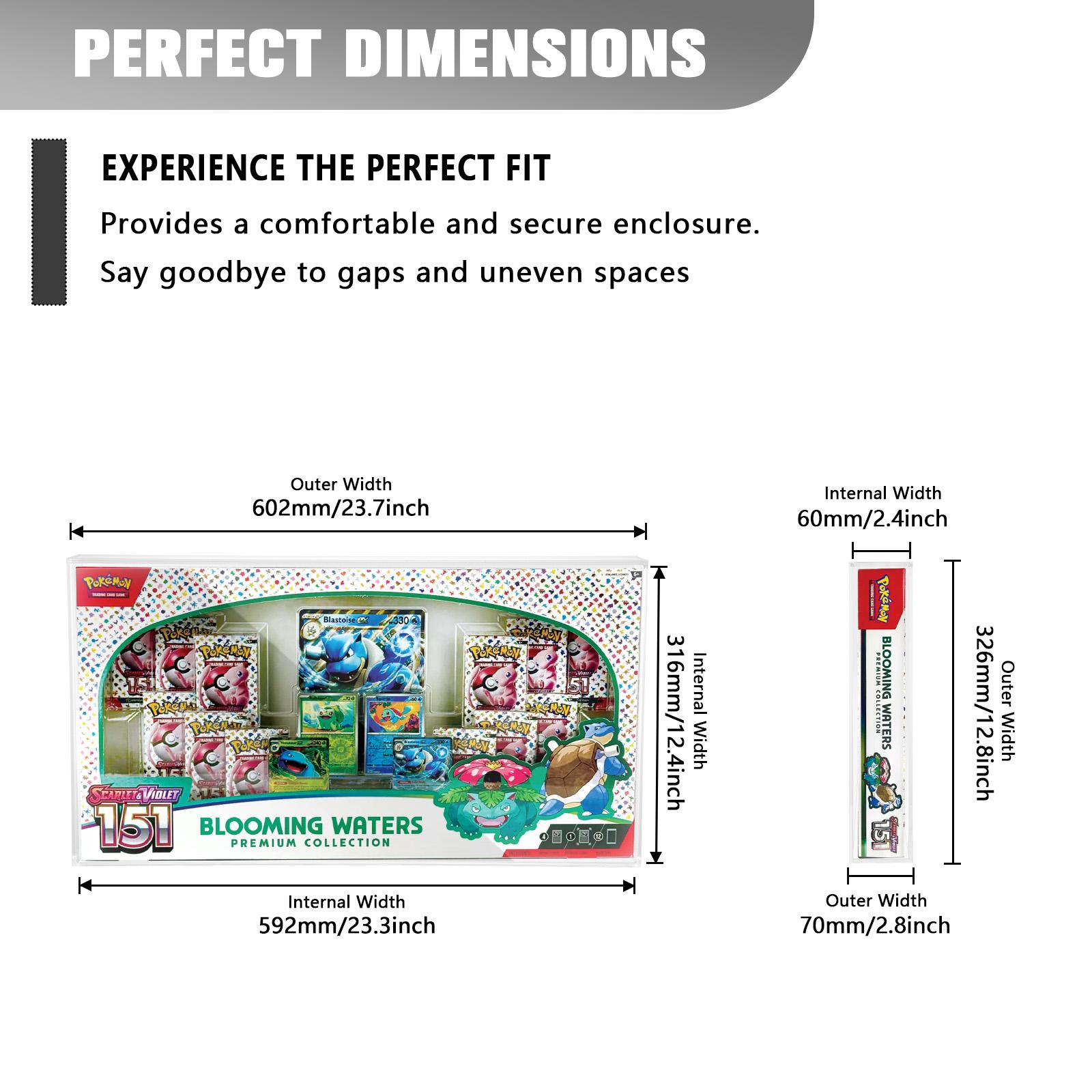 Acrylic Display Case For Booster Bundle PKMN TCG ETB Trading Graded Game Cards Stackable Storage Organizer Case Protector, Clear Magnetic Lid PKMN Booster Bundle Anime Cards Box Display Holder