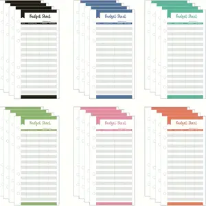 24pcs Expenses Tracker Budget Sheets, A6 Money Saving Wallet Inserts, Budget Envelopes, Money Envelopes, Budget Planner, Bill Organizer, Savings Challenge Planner